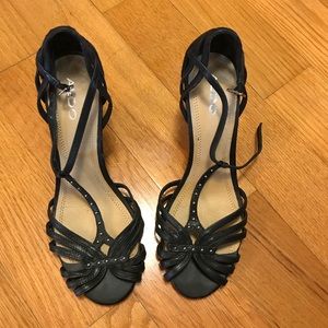 Aldo black sandal heels